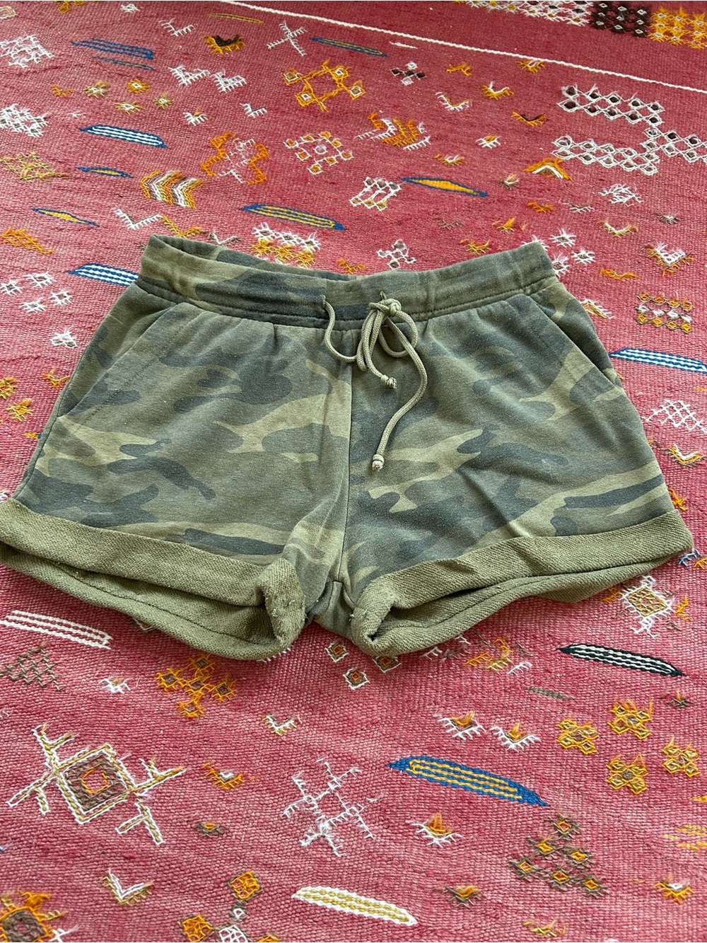 alternative camo sweatshorts